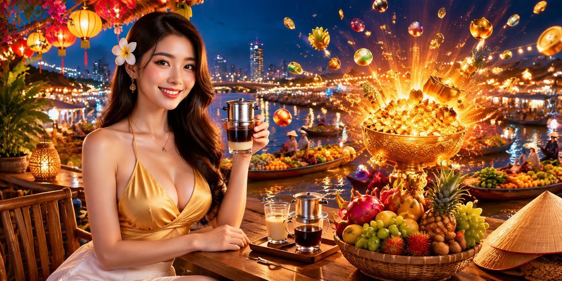 Khung cảnh người chơi cá cược tại phong cách Mekong